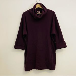 Vintage | Burgundy “Weekenders” Mock Neck Tunic Dress